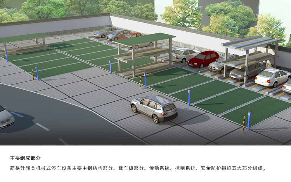 重慶PJS2D1正一負(fù)一地坑簡易升降立體車庫主要組成部分.jpg